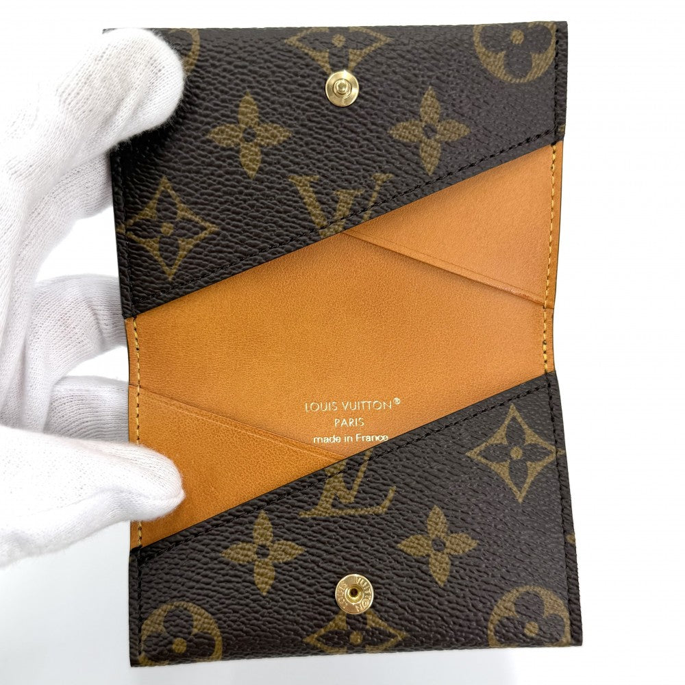 LOUIS VUITTON ルイヴィトン カードケース ポルト カルト・スリム 名刺入れ 定期入れ 小物 M26002 モノグラムキャンバス ブラウン 茶 メンズ【中古品】