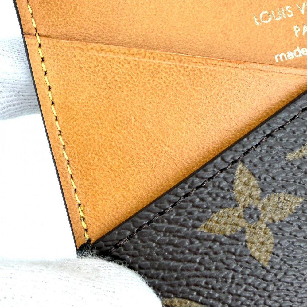 LOUIS VUITTON ルイヴィトン カードケース ポルト カルト・スリム 名刺入れ 定期入れ 小物 M26002 モノグラムキャンバス ブラウン 茶 メンズ【中古品】