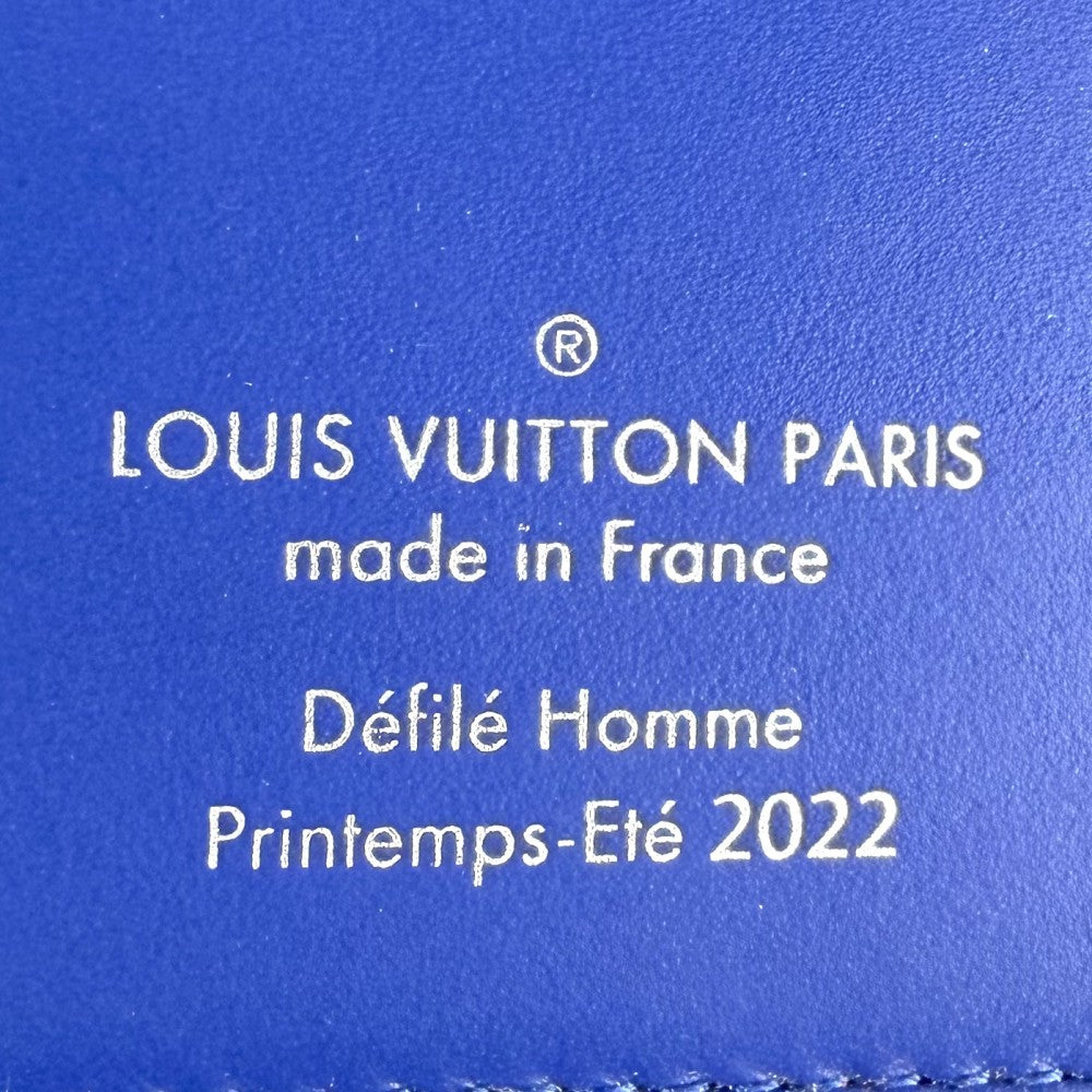 LOUIS VUITTON ルイヴィトン カードケース モノグラムエンボス オーガナイザードゥポッシュ 名刺入れ 定期入れ 小物 M81258 ブルー 青 グリーン 緑 メンズ【中古品】