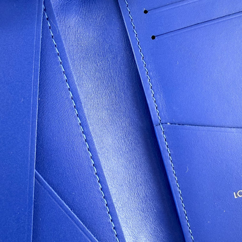 LOUIS VUITTON ルイヴィトン カードケース モノグラムエンボス オーガナイザードゥポッシュ 名刺入れ 定期入れ 小物 M81258 ブルー 青 グリーン 緑 メンズ【中古品】