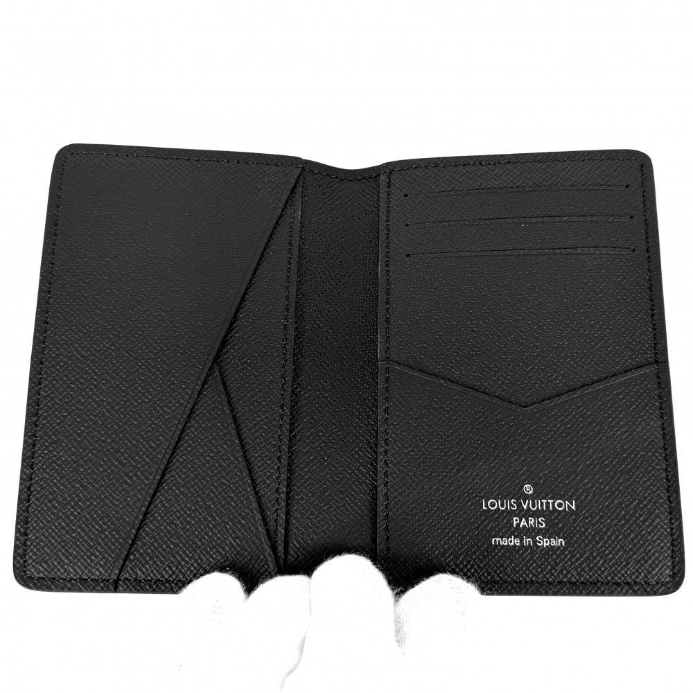 LOUIS VUITTON ルイヴィトン カードケース モノグラムエクリプス オーガナイザードゥポッシュ 名刺入れ 定期入れ 小物 M61696 ブラック 黒 メンズ【中古品】
