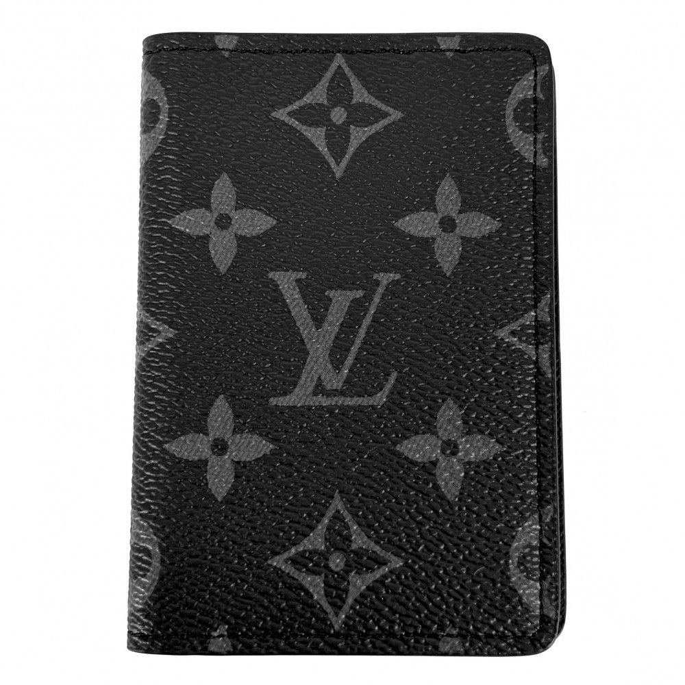 LOUIS VUITTON ルイヴィトン カードケース モノグラムエクリプス オーガナイザードゥポッシュ 名刺入れ 定期入れ 小物 M61696 ブラック 黒 メンズ【中古品】