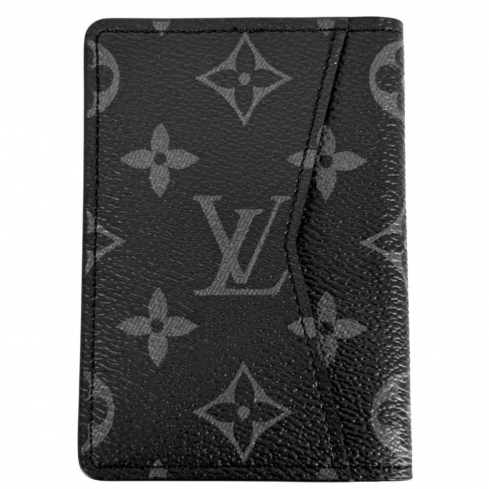 LOUIS VUITTON ルイヴィトン カードケース モノグラムエクリプス オーガナイザードゥポッシュ 名刺入れ 定期入れ 小物 M61696 ブラック 黒 メンズ【中古品】