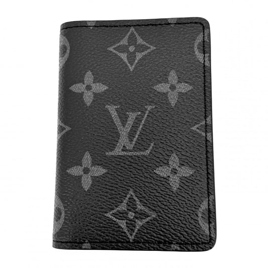 LOUIS VUITTON ルイヴィトン カードケース モノグラムエクリプス オーガナイザードゥポッシュ 名刺入れ 定期入れ 小物 M61696 ブラック 黒 メンズ【中古品】