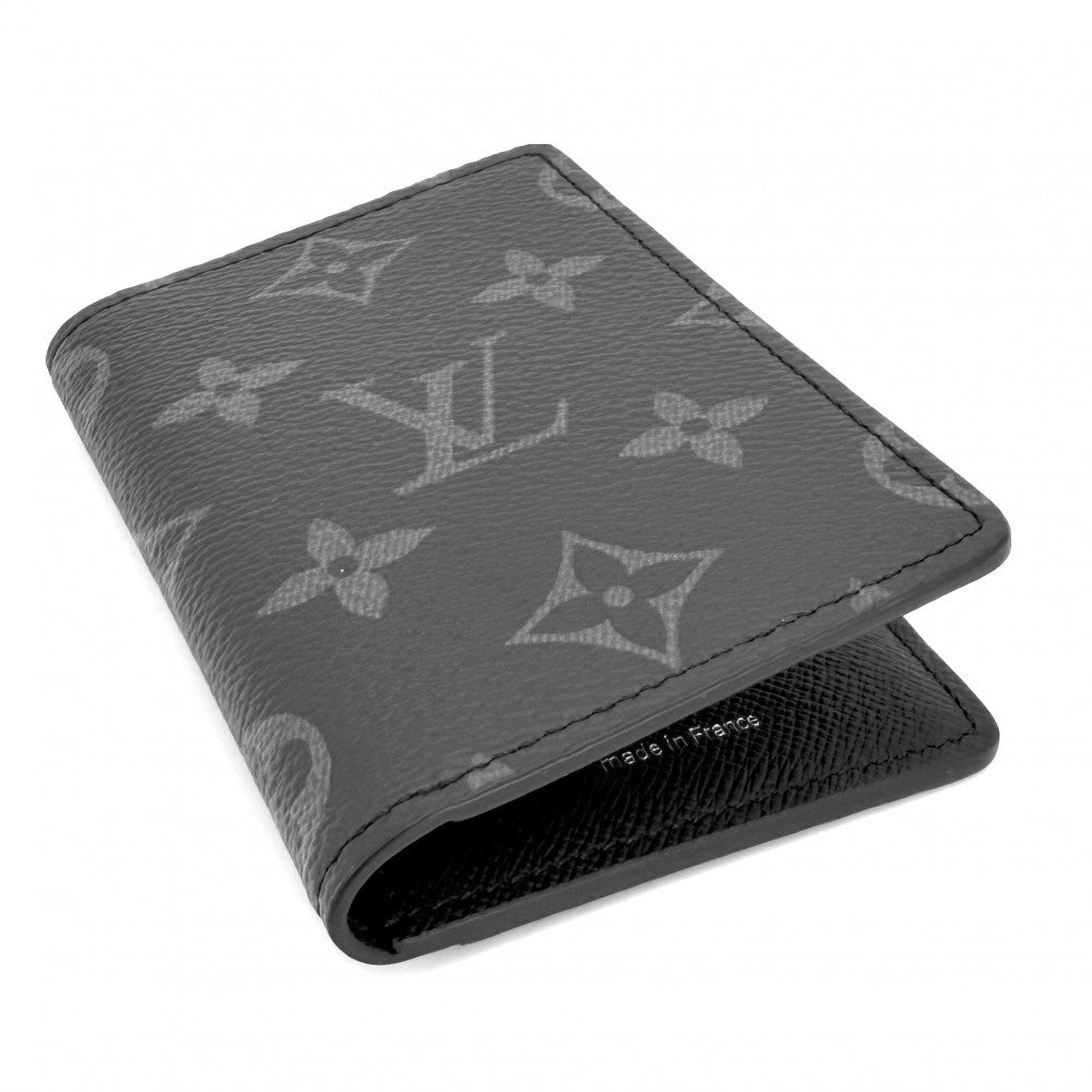 LOUIS VUITTON ルイヴィトン カードケース モノグラムエクリプス オーガナイザードゥポッシュ 名刺入れ 定期入れ 小物 M61696 ブラック 黒 メンズ【中古品】
