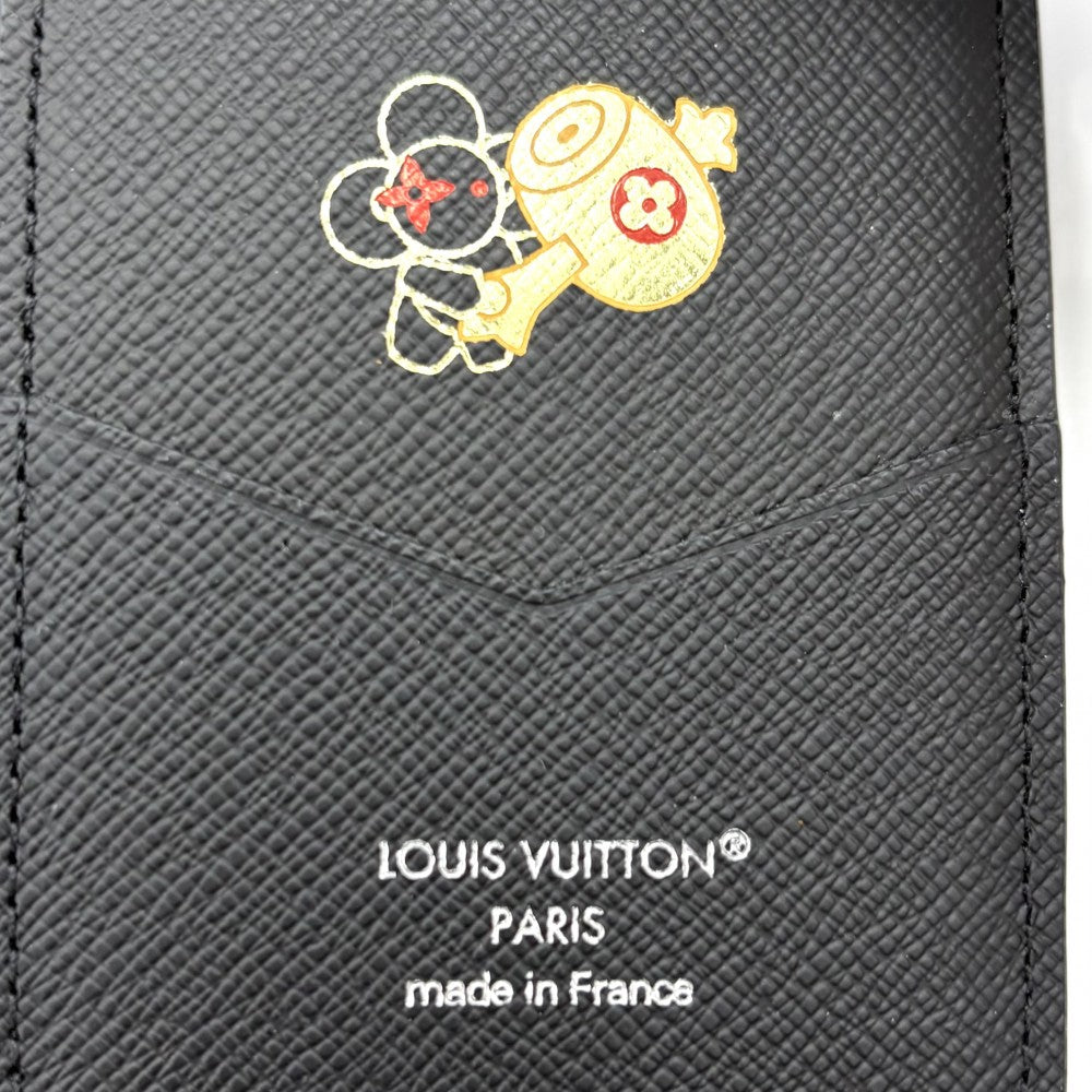 LOUIS VUITTON ルイヴィトン カードケース モノグラムエクリプス オーガナイザードゥポッシュ 名刺入れ 定期入れ 小物 ヴィヴィエンヌ M61696 ブラック 黒 メンズ【中古品】