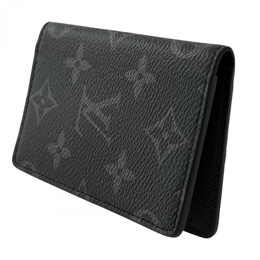LOUIS VUITTON ルイヴィトン カードケース モノグラム・エクリプス オーガナイザー・ドゥ ポッシュ スタイリッシュ M61696 ブラック 黒 グレー メンズ 約55g【中古品】
