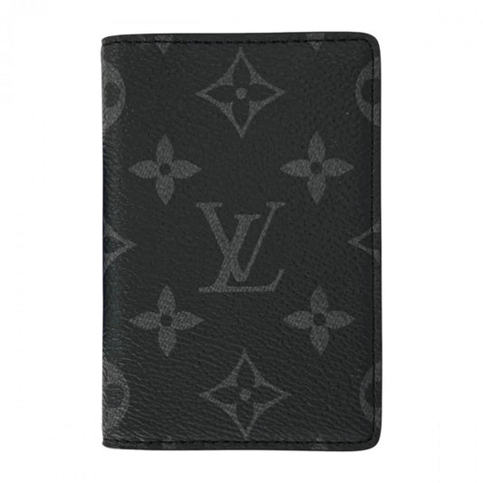 LOUIS VUITTON ルイヴィトン カードケース モノグラム・エクリプス オーガナイザー・ドゥ ポッシュ スタイリッシュ M61696 ブラック 黒 グレー メンズ 約55g【中古品】