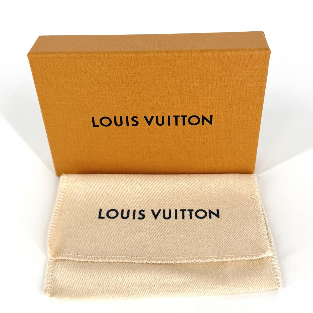 LOUIS VUITTON ルイヴィトン カードケース モノグラムピグメント オーガナイザードゥポッシュ 名刺入れ 定期入れ 小物 M28004 ブルー 青 ブラウン 茶 メンズ【中古品】