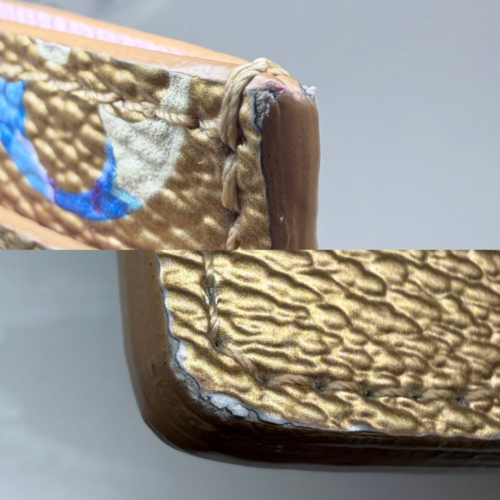 LOUIS VUITTON ルイヴィトン カードケース ボルトカルトサーンプル LVガーデン 名刺入れ 定期入れ モノグラム M81726 PVCコーティングキャンバス グレインカーフレザー ゴールド マルチカラー レディース【中古品】