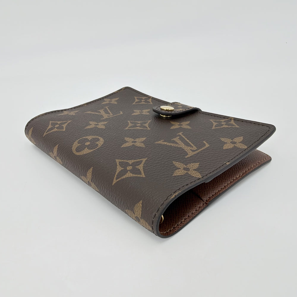LOUIS VUITTON ルイヴィトン 手帳カバー モノグラム アジェンダPM R20005 ブラウン 茶 ゴールド金具 ユニセックス【中古品】