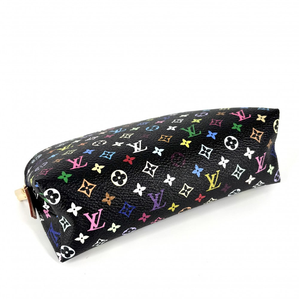 LOUIS VUITTON ルイヴィトン ポーチ モノグラムマルチカラー ポシェットコスメティック 化粧ポーチ 小物入れ M47355 モノグラムマルチカラー ブラック 黒 マルチカラー ゴールド金具 レディース【中古品】