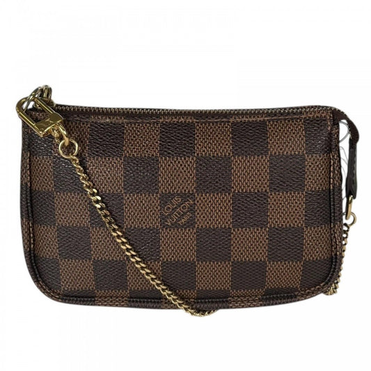 LOUIS VUITTON ルイヴィトン ポーチ ｱｸｾｿﾜｰﾙ N58009 ダミエキャンバス ブラウン 茶 ゴールド金具 レディース【中古品】