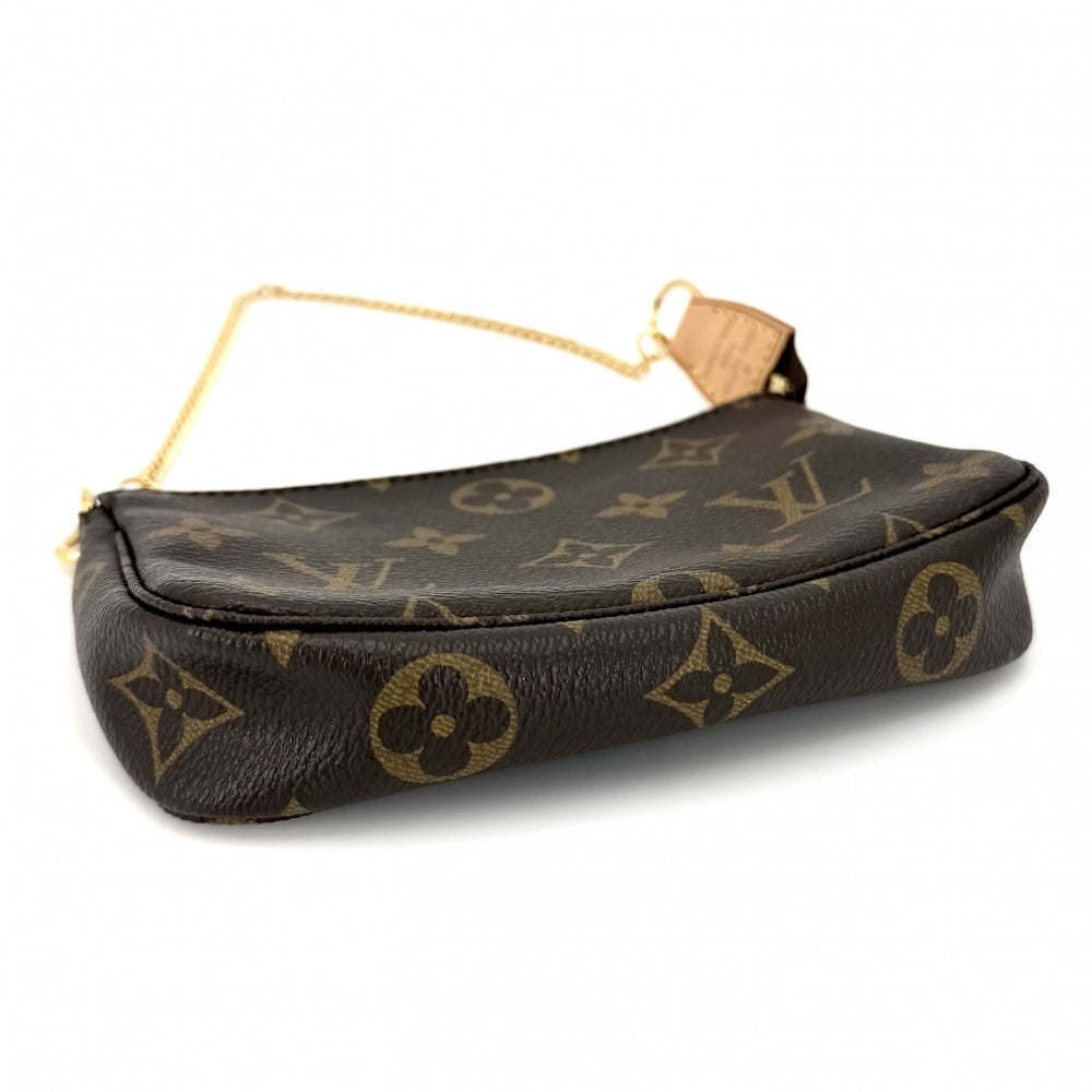 LOUIS VUITTON ルイヴィトン ハンドバッグ モノグラム ミニポシェットアクセソワール アクセサリーポーチ Mini Pochette Accessoires M58009 ブラウン 茶 ゴールド金具 レディース【中古品】