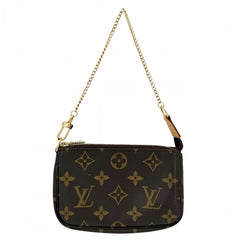 LOUIS VUITTON ルイヴィトン ハンドバッグ ミニポシェットアクセソワール アクセサリーポーチ MiniPochette Accessoires M58009 モノグラムキャンバス ブラウン 茶 ゴールド金具 レディース【中古品】