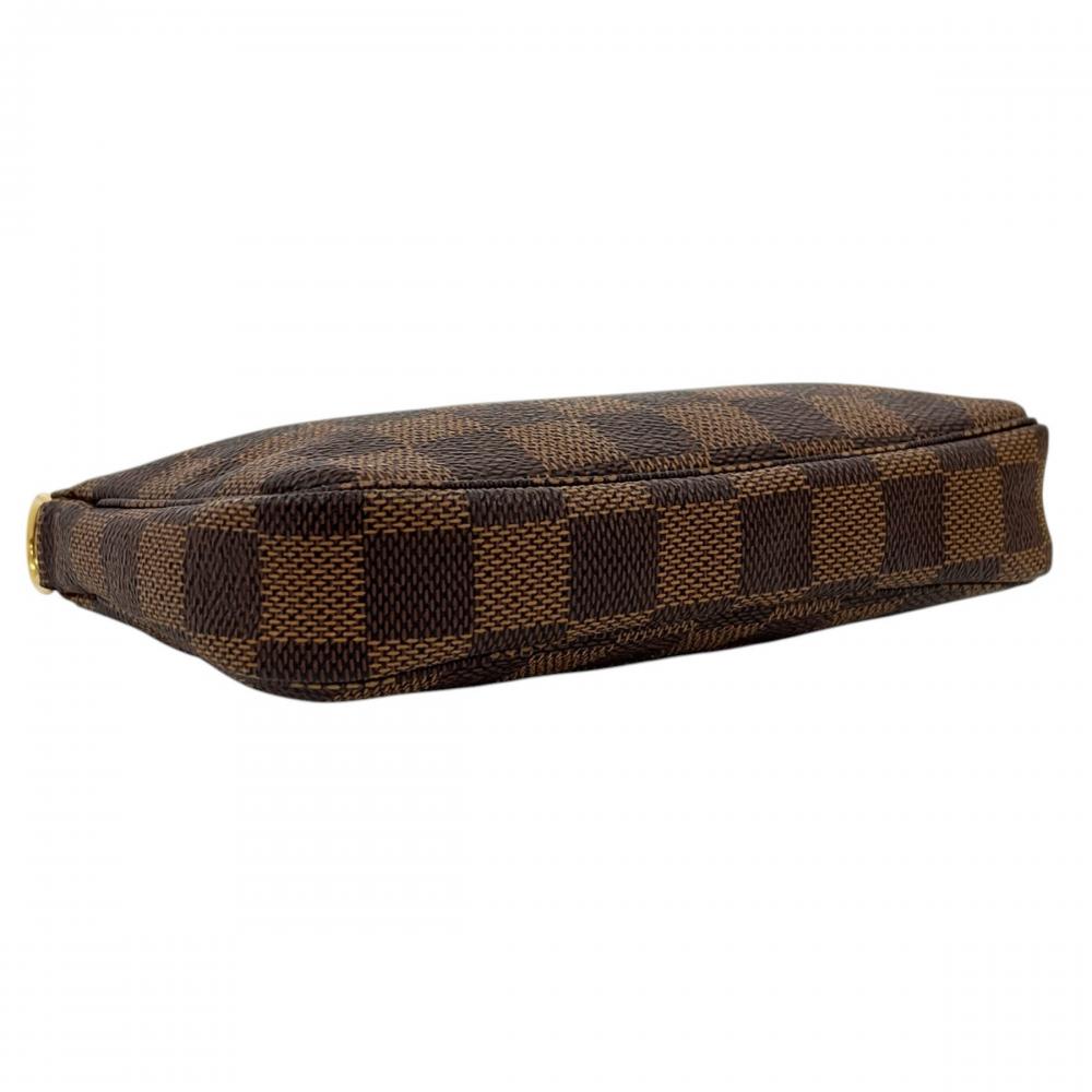 LOUIS VUITTON ルイヴィトン ポーチ ダミエ・エベヌ ポシェット・アクセソワール N58009 ブラウン 茶 ゴールド金具 レディース【中古品】
