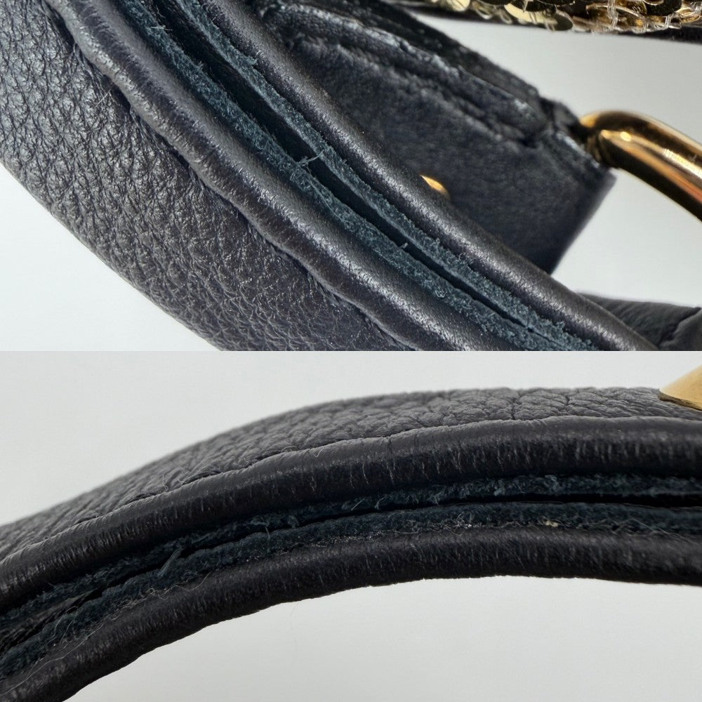 LOUIS VUITTON ルイヴィトン ハンドバッグ モノグラムエクリプス スパンコール ミニポシェットアクセソワール M60125 ブラウン 茶 ブラック 黒 ゴールド金具 レディース【中古品】