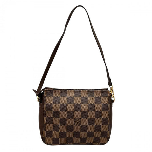 LOUIS VUITTON ルイヴィトン ハンドバッグ ダミエ・エベヌ トゥルース・メイクアップ アクセサリーポーチ N51982 ダミエキャンバス ブラウン 茶 ゴールド金具 レディース【中古品】