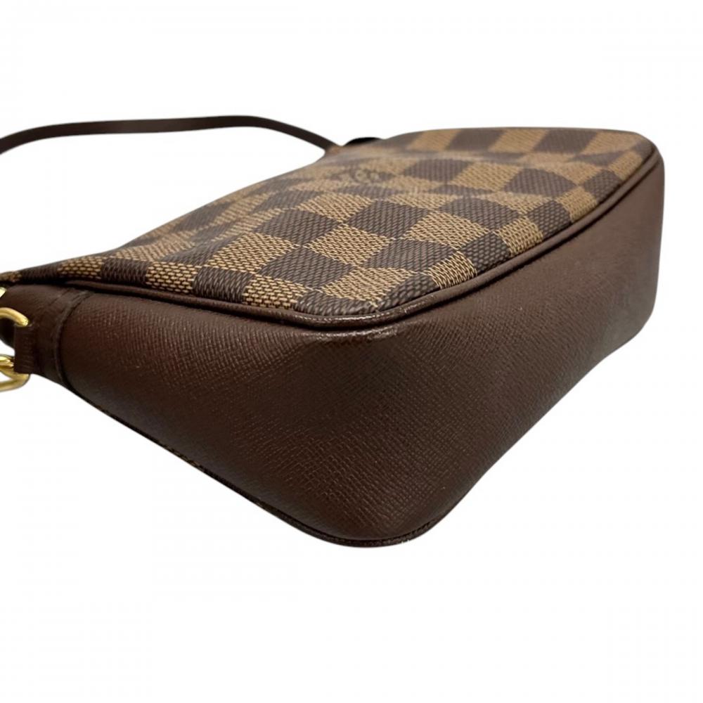 LOUIS VUITTON ルイヴィトン ハンドバッグ ダミエ・エベヌ トゥルース・メイクアップ アクセサリーポーチ N51982 ダミエキャンバス ブラウン 茶 ゴールド金具 レディース【中古品】