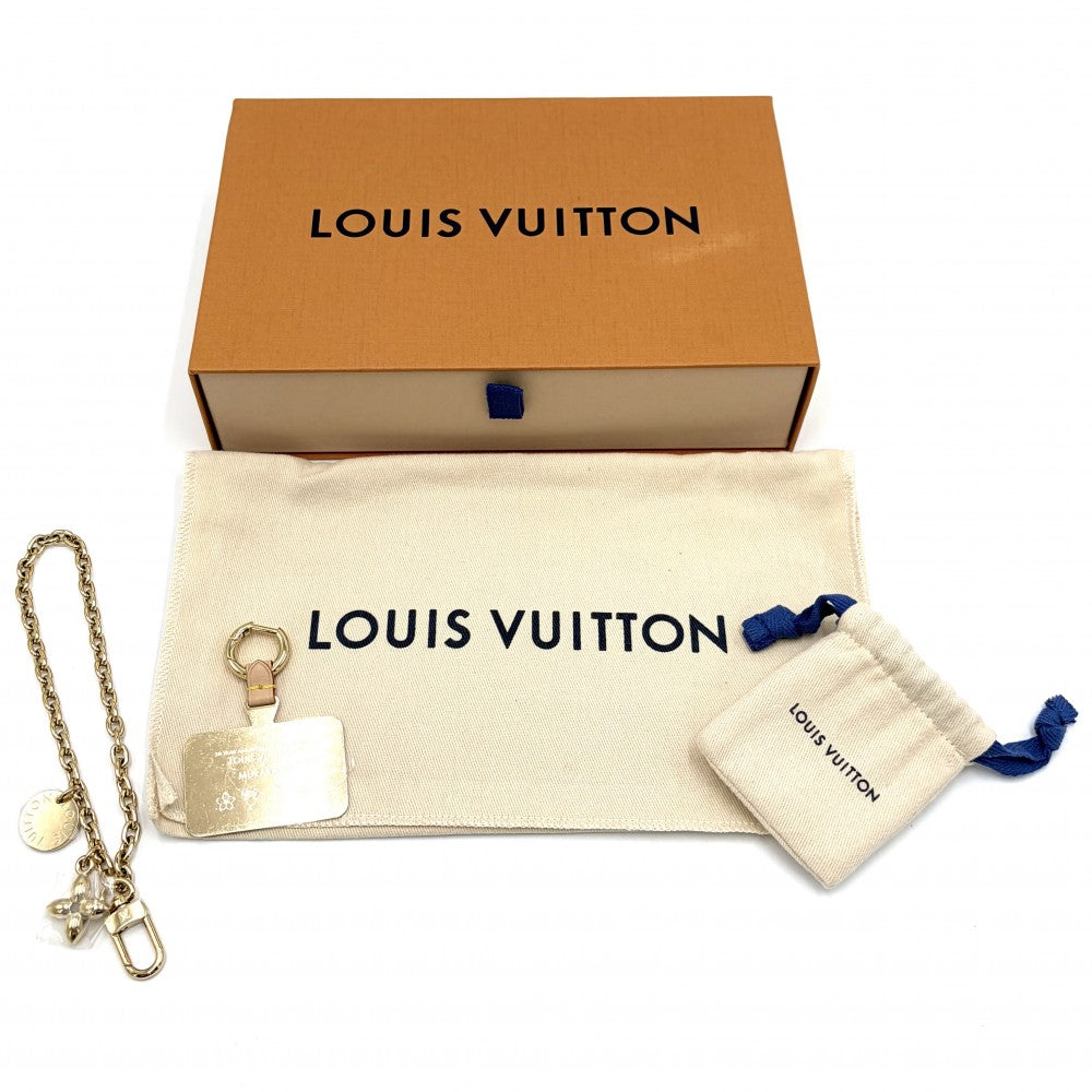 LOUIS VUITTON ルイヴィトン キーホルダー モノグラム 村上隆 フォンホルダー LV×TM 小物 ポーチ M14099 ホワイト 白 マルチカラー ゴールド金具 レディース【中古品】