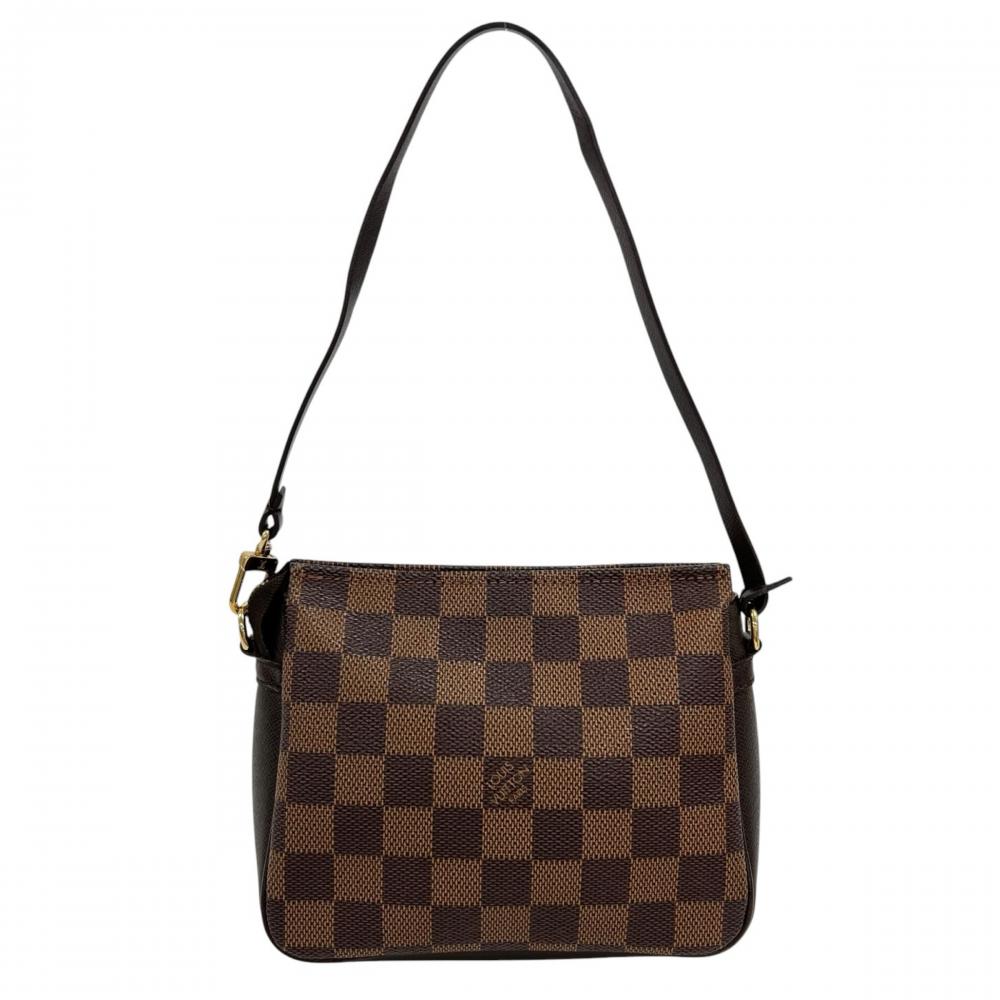 LOUIS VUITTON ルイヴィトン ハンドバッグ トゥルース・メイクアップ アクセサリーポーチ N51982 ダミエキャンバス ブラウン 茶 ゴールド金具 レディース【中古品】