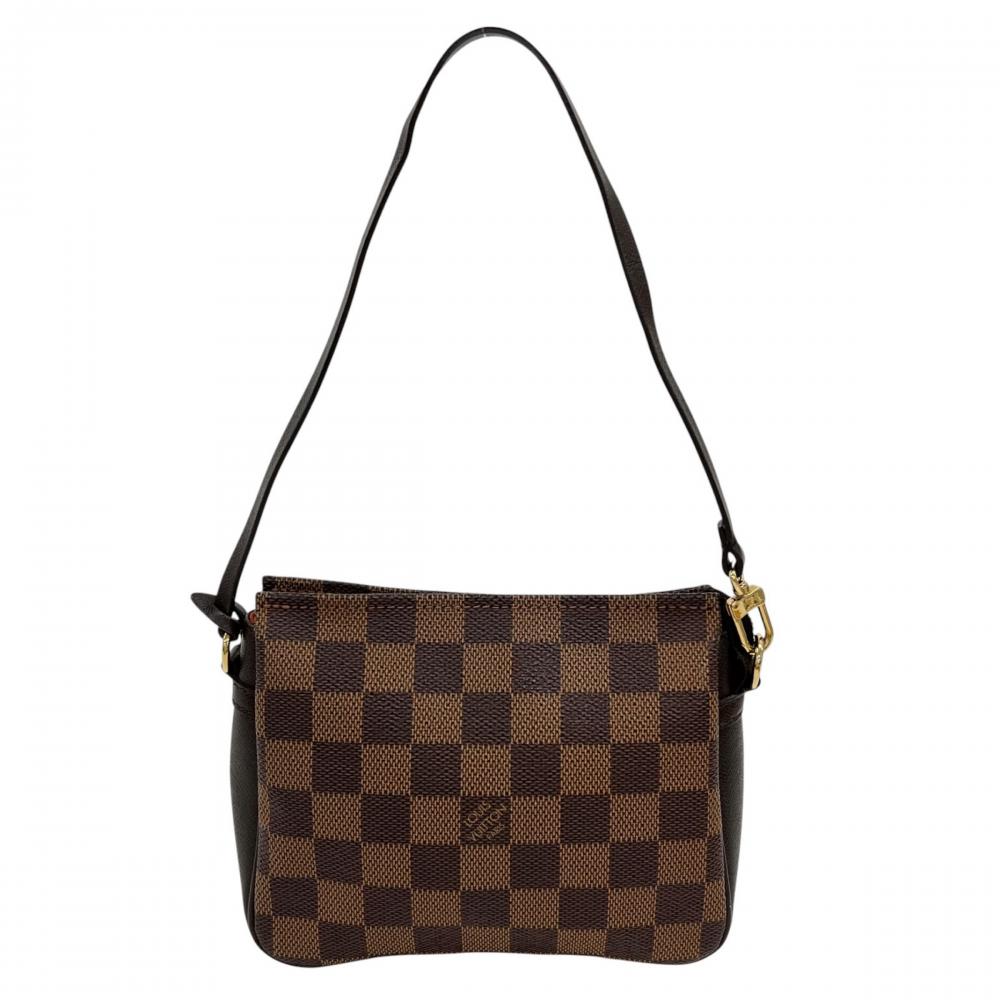 LOUIS VUITTON ルイヴィトン ハンドバッグ トゥルース・メイクアップ アクセサリーポーチ N51982 ダミエキャンバス ブラウン 茶 ゴールド金具 レディース【中古品】