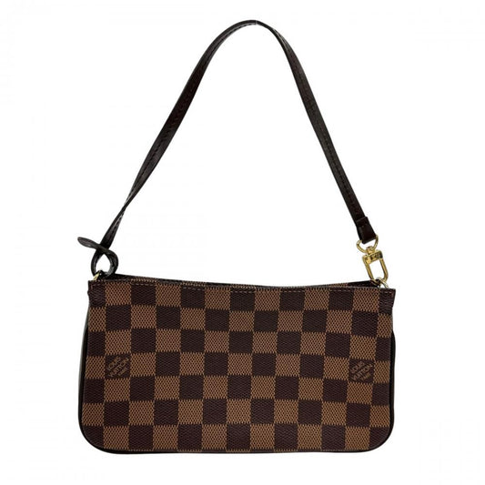 LOUIS VUITTON ルイヴィトン ハンドバッグ ナヴォナ ポーチ N51983 ダミエキャンバス ブラウン 茶 レディース【中古品】