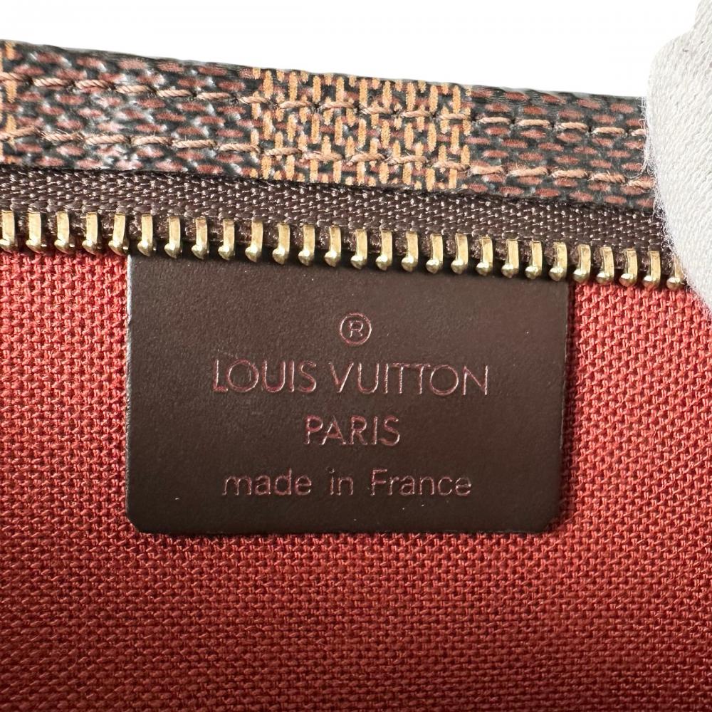 LOUIS VUITTON ルイヴィトン ハンドバッグ ナヴォナ ポーチ N51983 ダミエキャンバス ブラウン 茶 レディース【中古品】