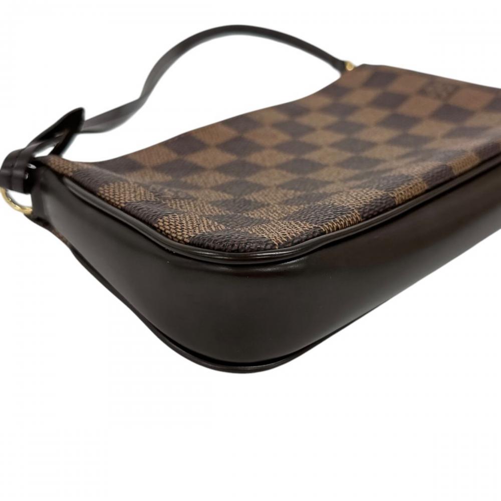 LOUIS VUITTON ルイヴィトン ハンドバッグ ナヴォナ ポーチ N51983 ダミエキャンバス ブラウン 茶 レディース【中古品】