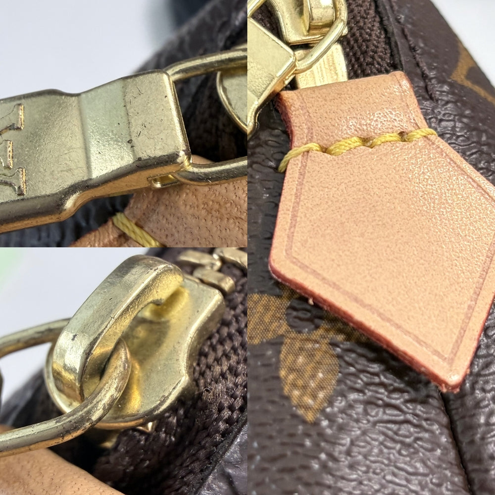 LOUIS VUITTON ルイヴィトン ポーチ ポシェット・コスメティックPM 化粧ポーチ コスメポーチ 小物入れ M47515 モノグラムキャンバス ブラウン 茶 ゴールド金具 レディース【中古品】