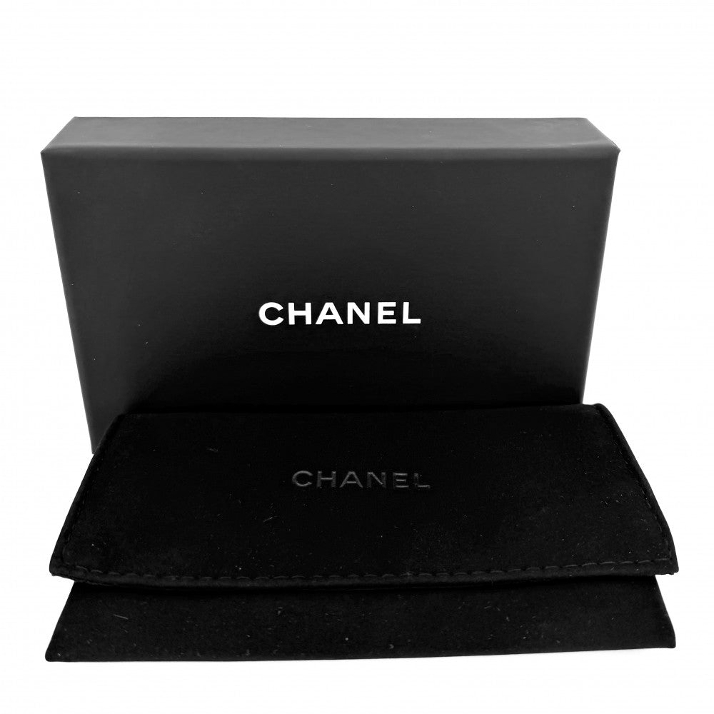CHANEL シャネル カードケース マトラッセ クラシック　 定期入れ パスケース ココマーク 小物 AP0213 キャビアスキン ブラック 黒 ゴールド金具 レディース【中古品】