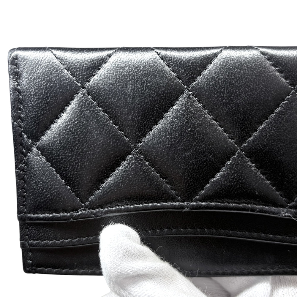 CHANEL シャネル カードケース ココマーク AP0213 ラムスキン ブラック 黒 ゴールド金具 レディース【中古品】