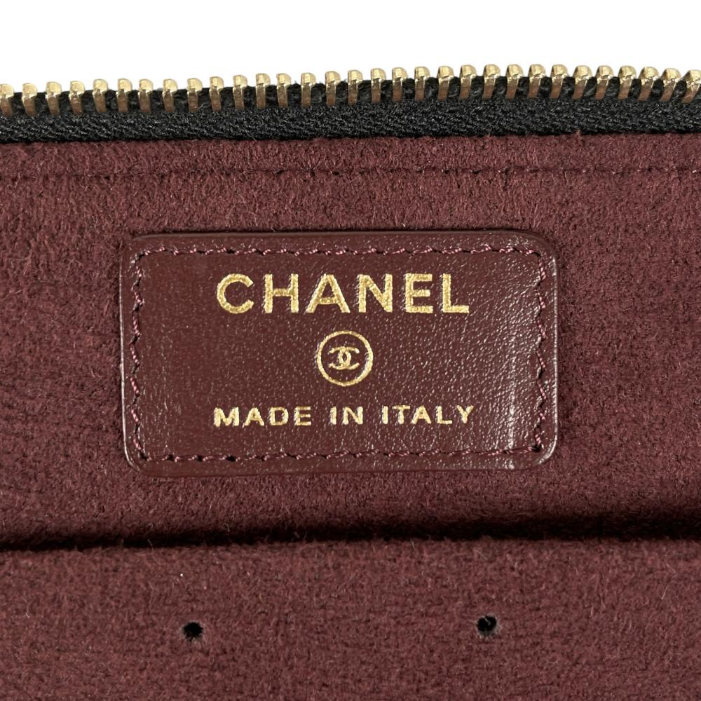 CHANEL シャネル ポーチ バニティ アクセサリーポーチ 29番台 ココマーク ブラック 黒 ゴールド金具 レディース 235年【中古品】