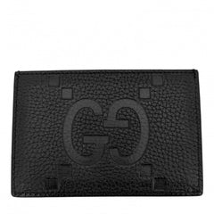 GUCCI グッチ カードケース ジャンボGG パスケース 定期入れ 小物 812681 レザー ブラック 黒 メンズ【中古品】