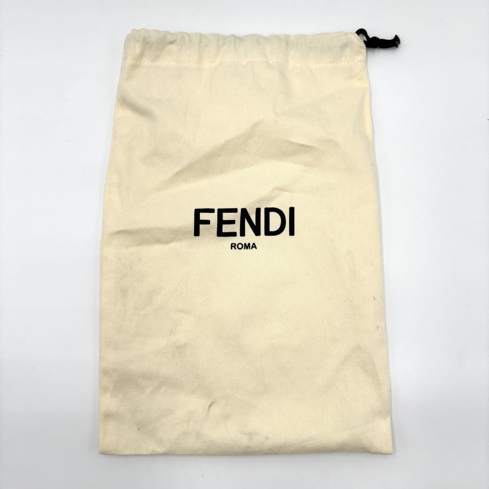 FENDI フェンディ 小物 ストラップユー ショルダーストラップ フラワーモチーフ レザー レッド 赤 ライトブルー シルバー金具 レディース【中古品】