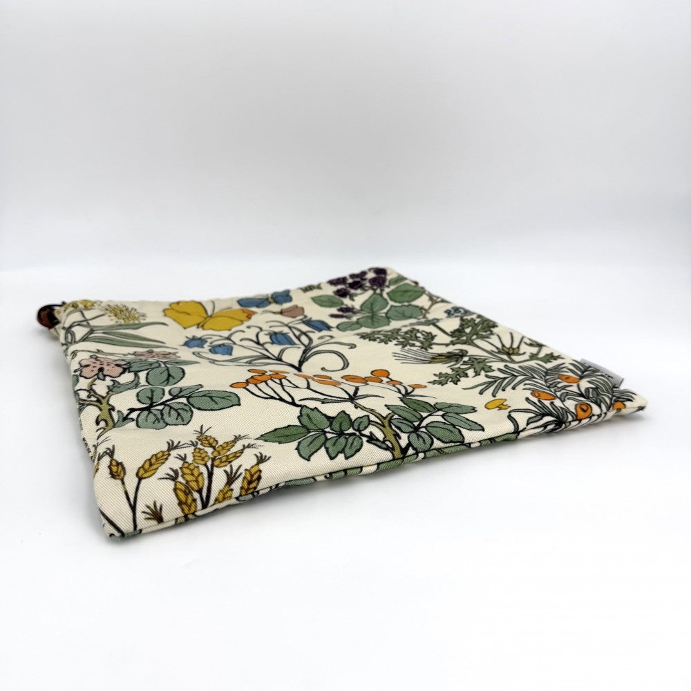 LOEWE ロエベ ポーチ ハーバリウム ドローストリングポーチ 巾着袋 DRAWSTRING POUCH コットン レザー グリーン 緑 マルチカラー レディース【中古品】