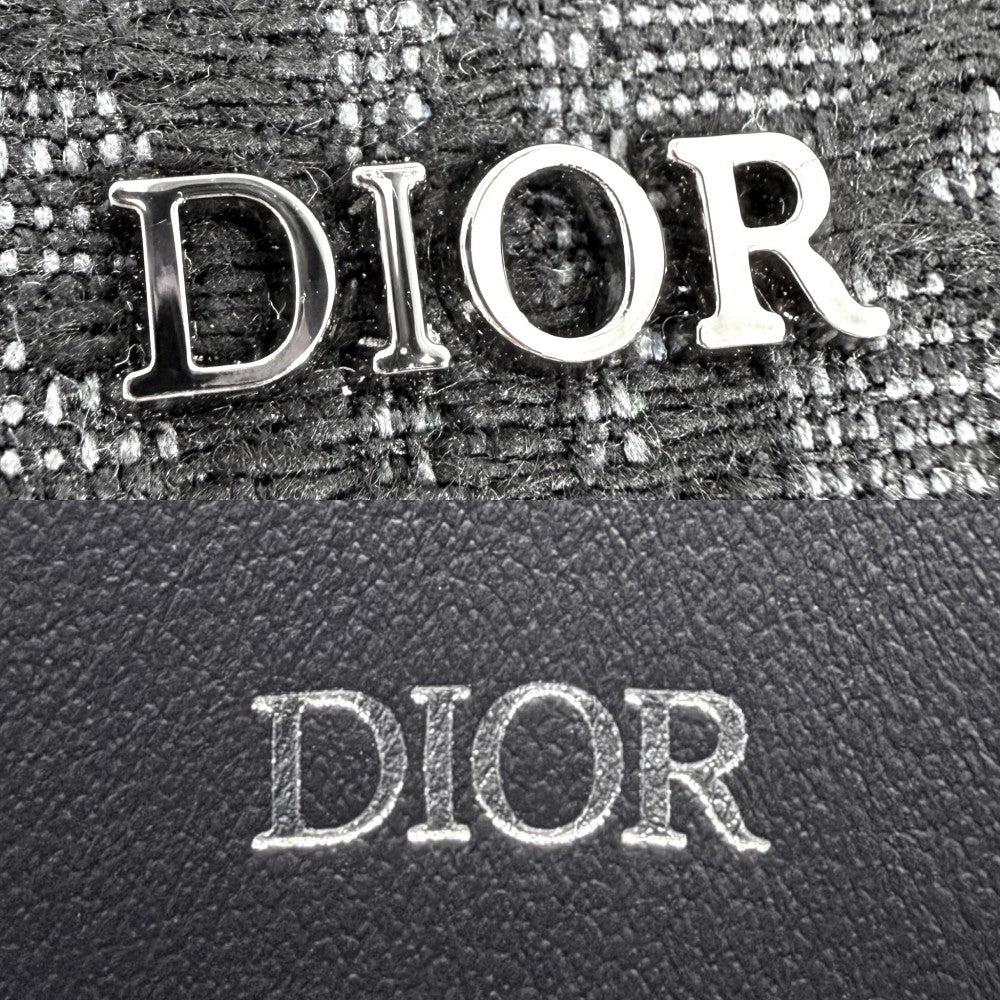 Dior ディオール カードケース サドル カードホルダー オブリーク パスケース 小物 2ADCH164YKS カーフ オブリークジャガード ブラック 黒 ガンメタル金具 メンズ【中古品】