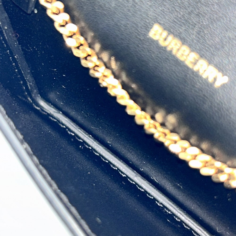 【開店SALE】 BURBERRY バーバリー カードケース コンパクトウォレット コインケース 小物 ブラック 黒 ゴールド金具 レディース【中古品】