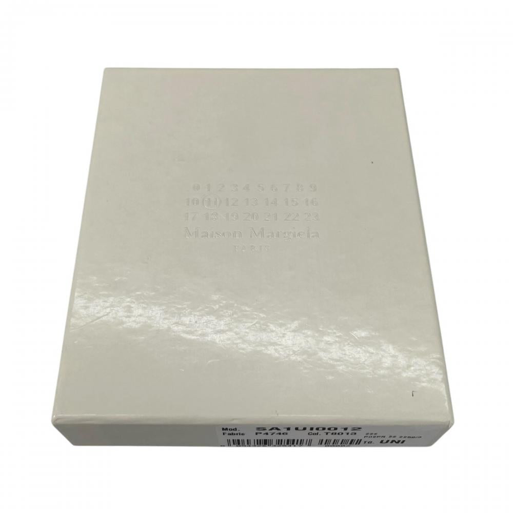 MAISON MARGIELA メゾンマルジェラ コインケース キーリング ウォレット SA1UI0012 レザー ブラック 黒 シルバー金具 メンズ 約130g【中古品】