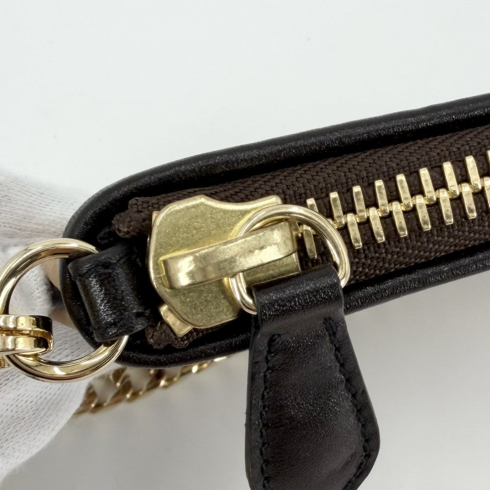 BURBERRY バーバリー ハンドバッグ ノバチェック ミニバッグ ポーチ 3882027 PVCコーティングキャンバス レザー ナイロン ベージュ ブラック 黒 ゴールド金具 メンズ【中古品】