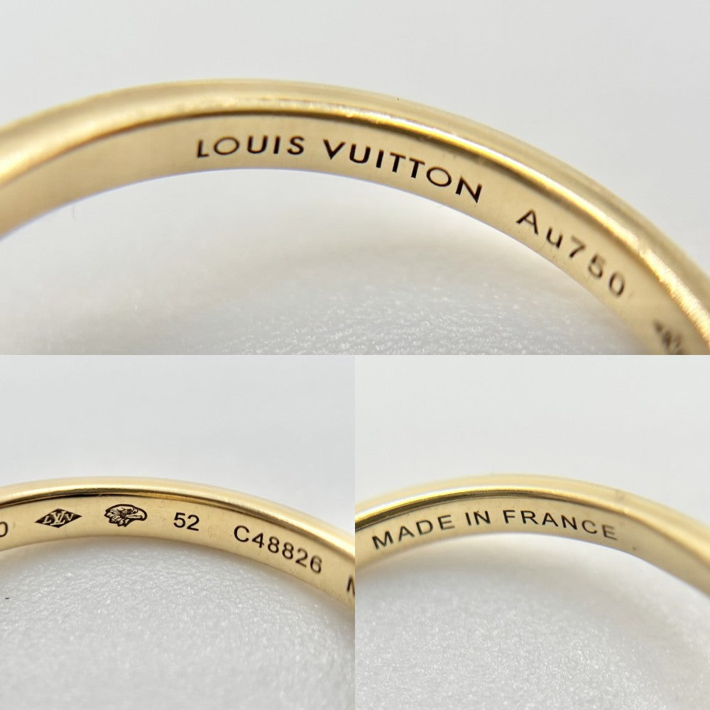 【開店SALE】 LOUIS VUITTON ルイヴィトン 指輪 モノグラム バーグ アクセサリー フォークリング 小物 ジュエリー K18ゴールド 約12号 ゴールド レディース 約3.3g【中古品】