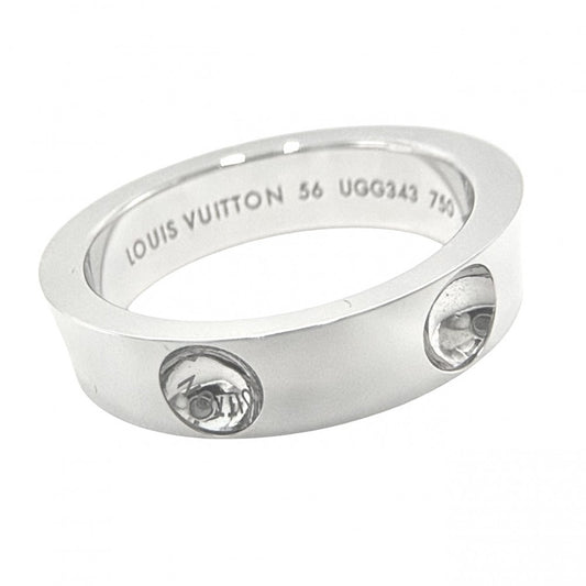 LOUIS VUITTON ルイヴィトン 指輪 プティットバーグ アンプラント アクセサリー リング サイズ56 18金 750WG ジュエリー K18ホワイトゴールド 約16号 UGG343 シルバー メンズ 約8.5g【中古品】