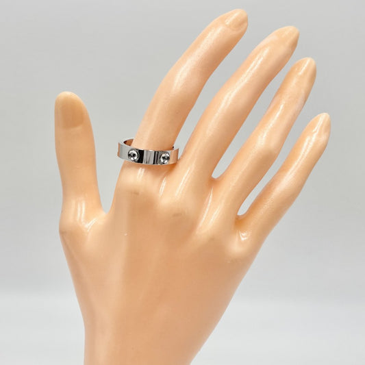 LOUIS VUITTON ルイヴィトン 指輪 プティットバーグ アンプラント アクセサリー リング サイズ56 18金 750WG ジュエリー K18ホワイトゴールド 約16号 UGG343 シルバー メンズ 約8.5g【中古品】
