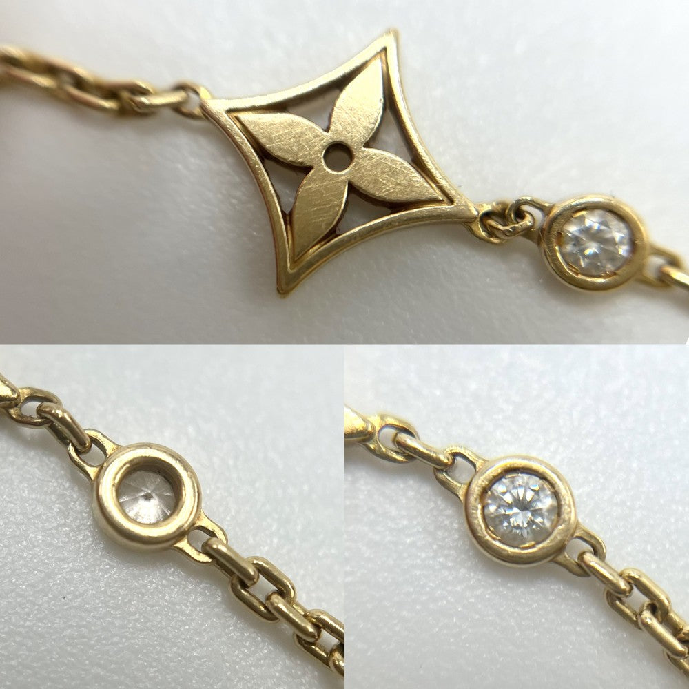 【開店SALE】 LOUIS VUITTON ルイヴィトン ブレスレット ブラスレ モノグラム イディール ジュエリー アクセサリー 1Pダイヤ Au750 K18イエローゴールド ダイヤモンド Q95244 レディース 約2.9g【中古品】