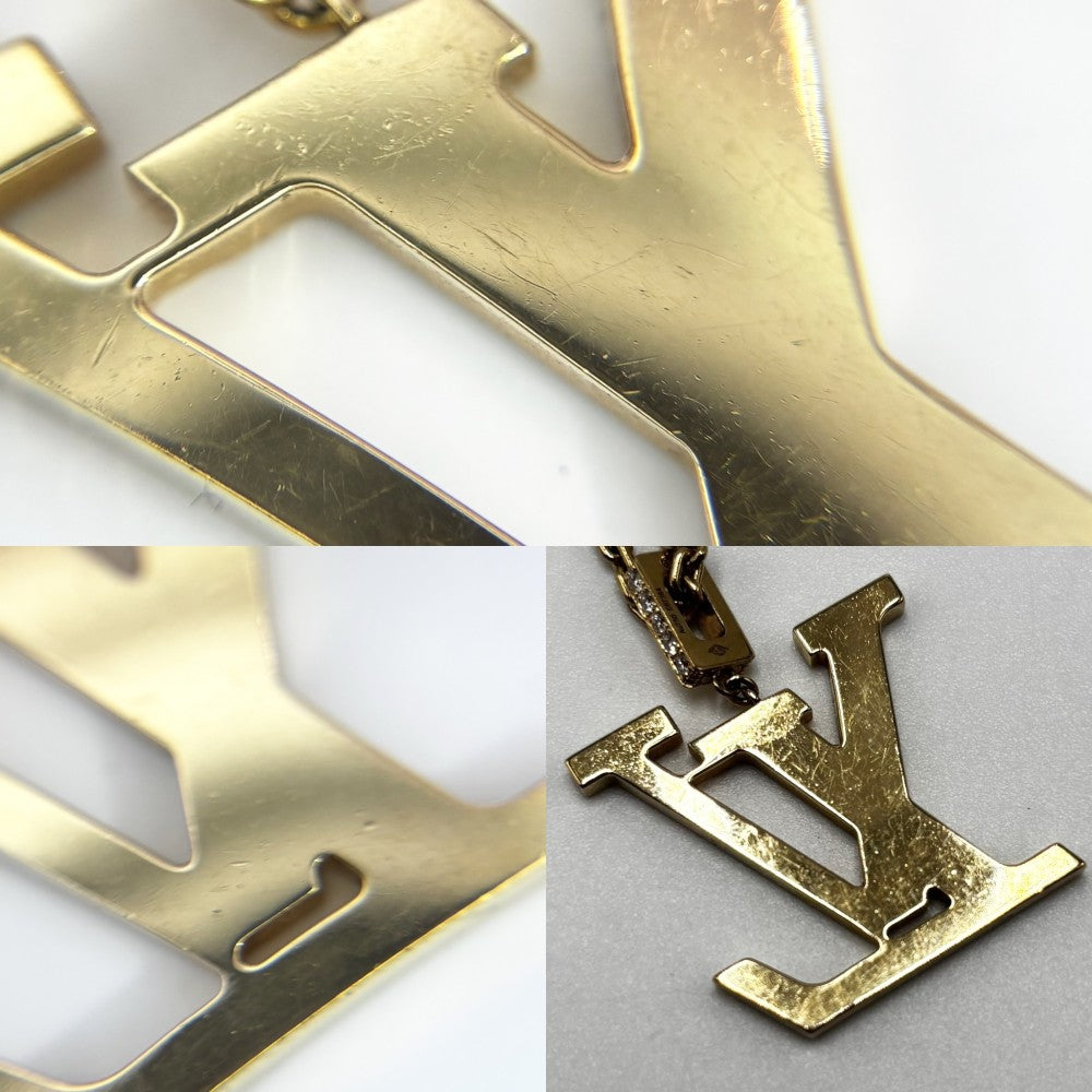 【開店SALE】 LOUIS VUITTON ルイヴィトン ネックレス ペンダント パンダンティフLVネックレスXL アクセサリー ジュエリー 18金YG Au750 メンズ レディース レインボー K18イエローゴールド ダイヤモンド Q93847 ゴールド ユニセックス 約25.4g【中古品】