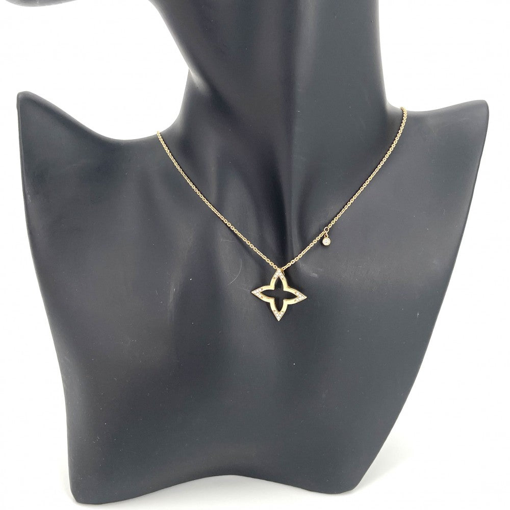 LOUIS VUITTON ルイヴィトン ネックレス ペンダント オンブレ ブロッサム アクセサリー ジュエリー 18金PG Au750 K18ピンクゴールド ダイヤモンド0.1ct Q03083 レディース 約6.2g【中古品】