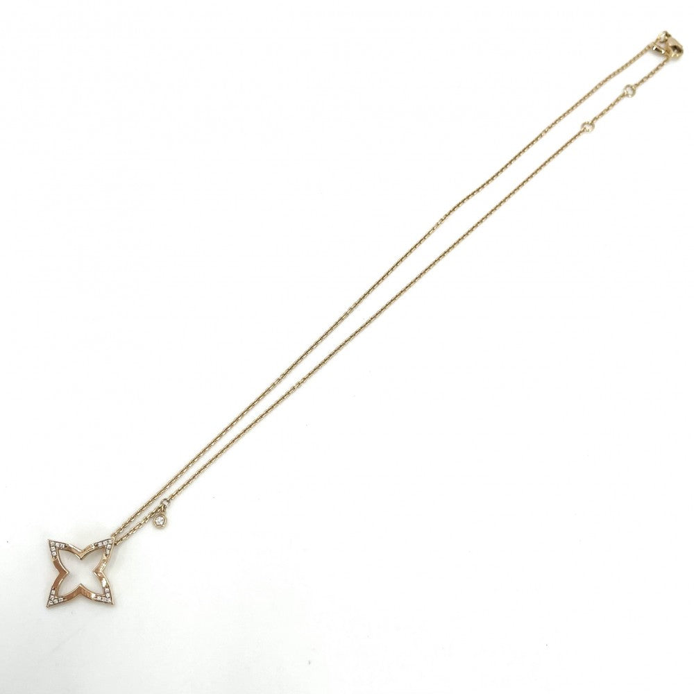 LOUIS VUITTON ルイヴィトン ネックレス ペンダント オンブレ ブロッサム アクセサリー ジュエリー 18金PG Au750 K18ピンクゴールド ダイヤモンド0.1ct Q03083 レディース 約6.2g【中古品】