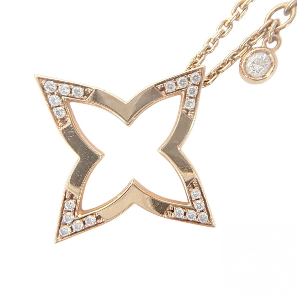 LOUIS VUITTON ルイヴィトン ネックレス ペンダント オンブレ ブロッサム アクセサリー ジュエリー 18金PG Au750 K18ピンクゴールド ダイヤモンド0.1ct Q03083 レディース 約6.2g【中古品】