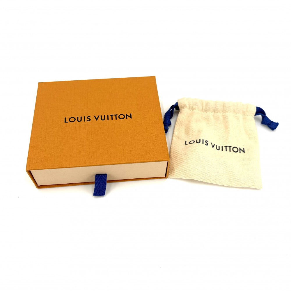 LOUIS VUITTON ルイヴィトン ネックレス モノグラムチェーン アクセサリー M00677 シルバー ブラック 黒 メンズ 約130.9g【中古品】