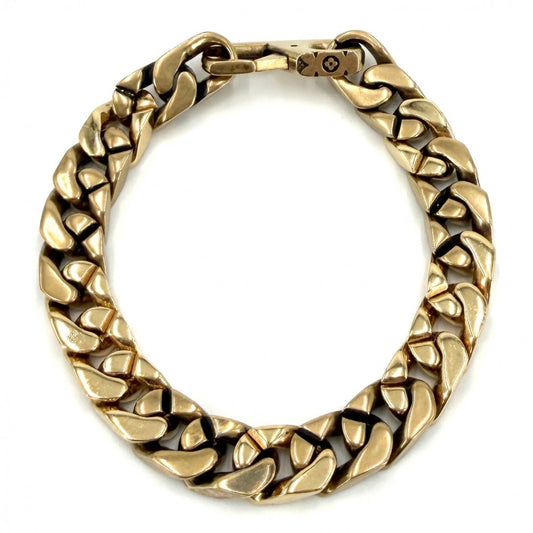 LOUIS VUITTON ルイヴィトン ブレスレット モノグラム ブラスレ・チェーンリンクス パッチーズ ストラス アクセサリー Lサイズ MP2775 マルチカラー ゴールド メンズ 約46.9g【中古品】